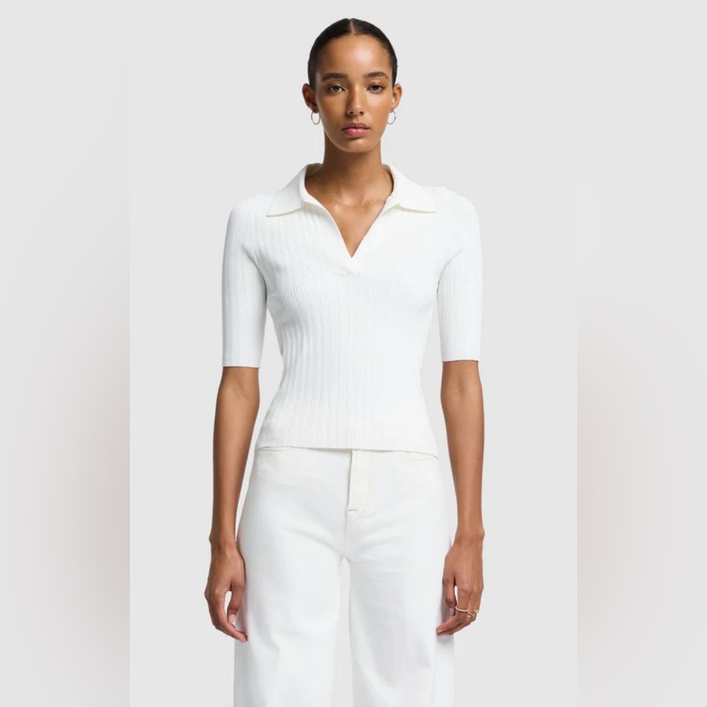 7 For All Mankind- Ribbed Knit Top in both white and black